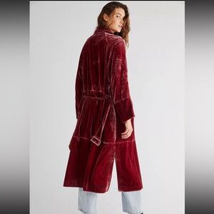Free People Adele Velvet Duster NWT XL